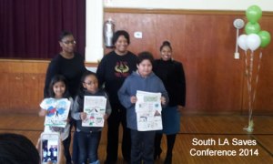 The winners of the poster contest at the Start Small Think Big Conference from South LA Saves. 